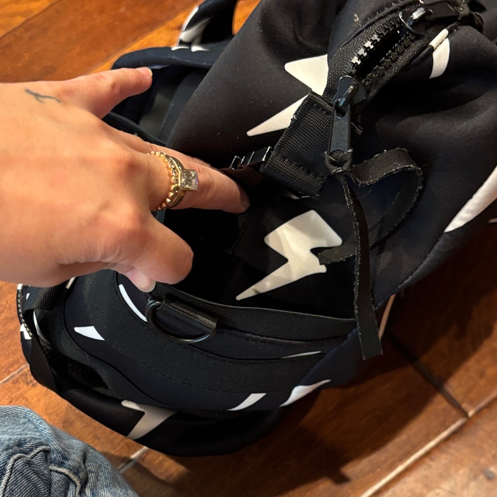 Neoprene Lightning Bolt Diaper Backpack - Picture 2 of 8